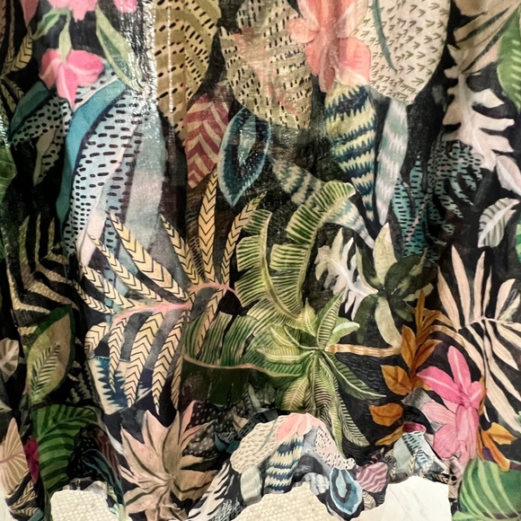 Johnny Was Tropical Puff Sleeve Dress - Picture 12 of 16